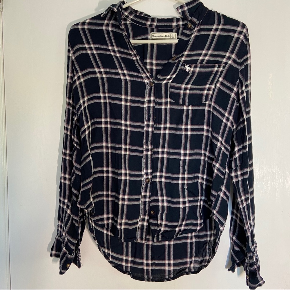 abercrombie & fitch flannel plaid shirt